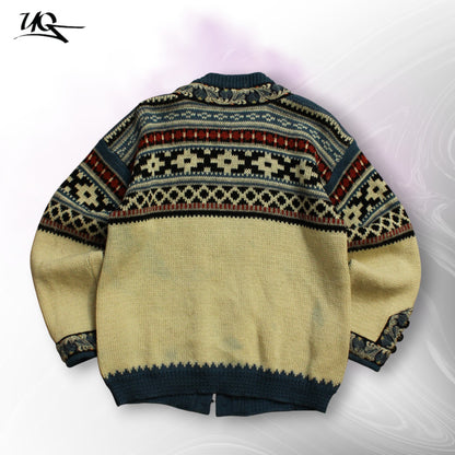 Gann Vintage Buttoned Knitted Sweater (Size-XL)