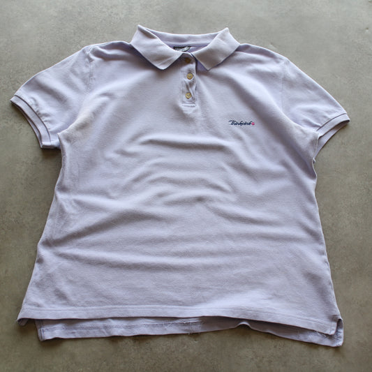 Think Pink Poloshirt mit Stickerei (Damen – M)