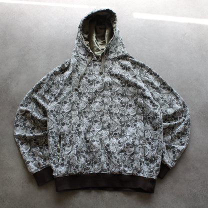 Kapuzenpullover mit Buddha-Totenkopf-Muster (Herren - M)