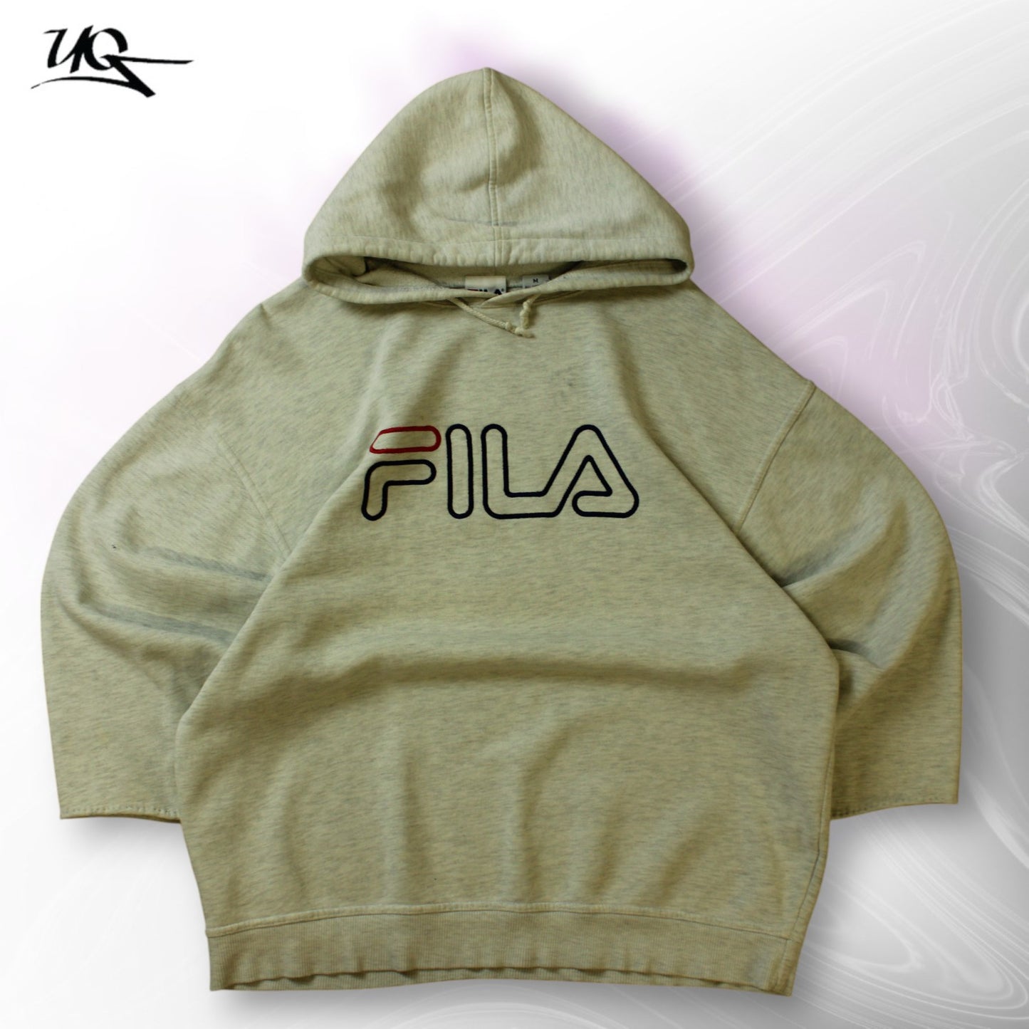 Fila Oversize-Kapuzenpullover mit abgeschnittenen Ärmeln (Größe M) 