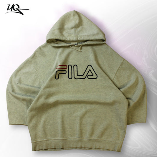 Fila Oversize-Kapuzenpullover mit abgeschnittenen Ärmeln (Größe M) 