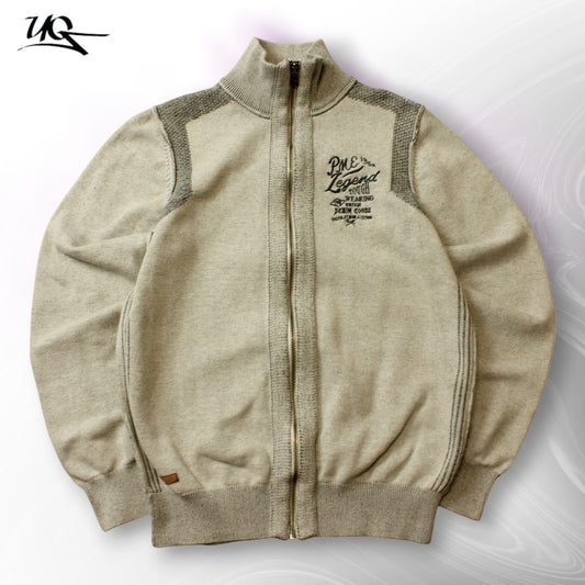 PME Legend Strickpullover mit durchgehendem Reißverschluss (Größe M) 