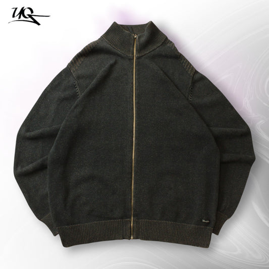 Wrangler Strickpullover mit durchgehendem Reißverschluss (Größe XXL) 