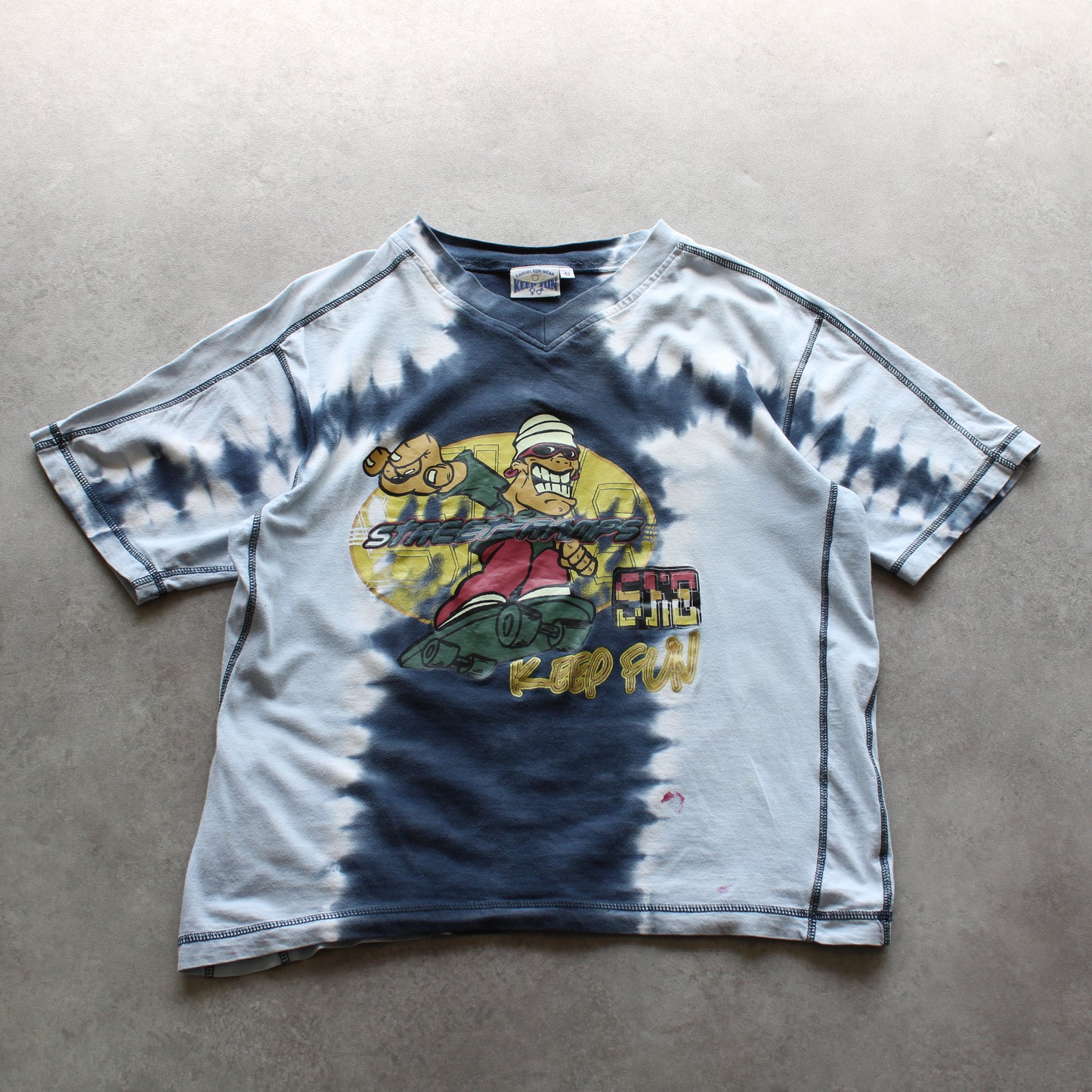 Keep Fun bedrucktes T-Shirt (Kind - 152 cm) [GEFLECKT]