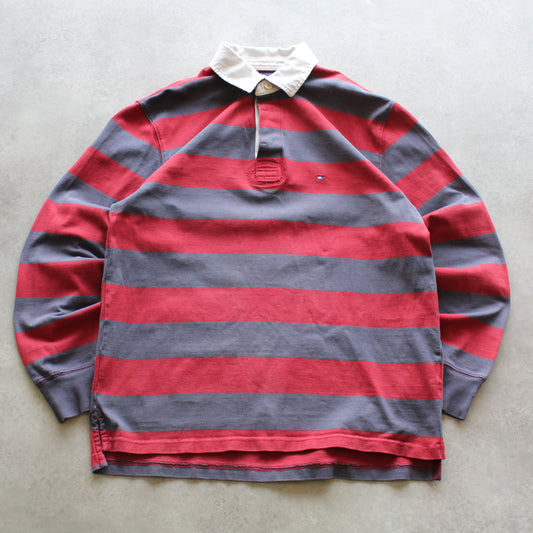 Tommy Hilfiger 1/4-Knopf-Langarm-Polo-T-Shirt (Herren, M)