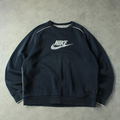 Nike Swoosh Logo Sweatshirt – Black (Man-XL)