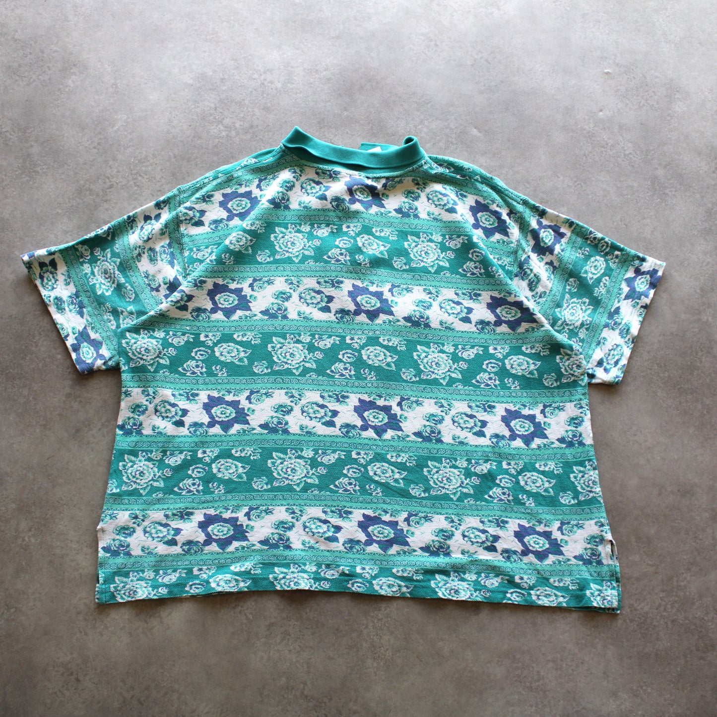 Poloshirt mit Vintage-Blumenmuster (Damen-4XL)