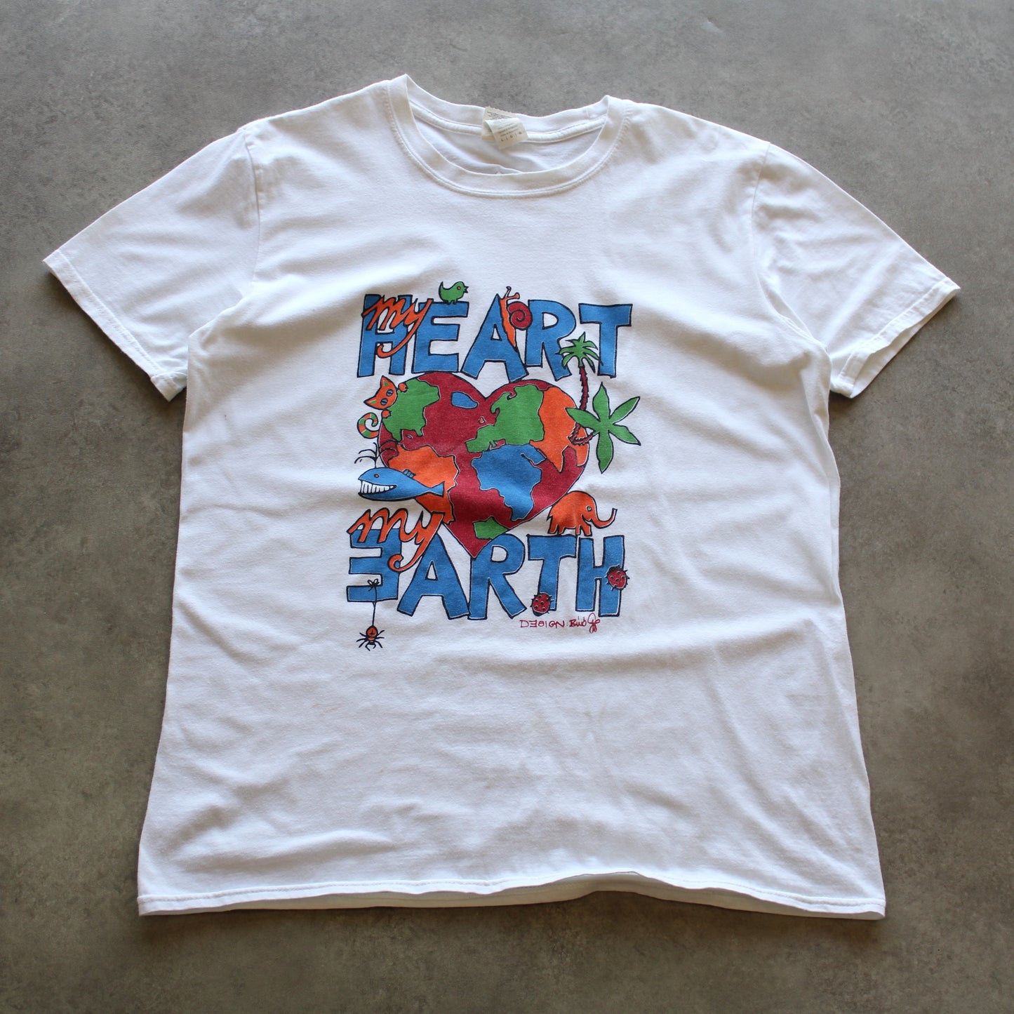 My Heart My Earth Printed T-Shirt (Man-L)