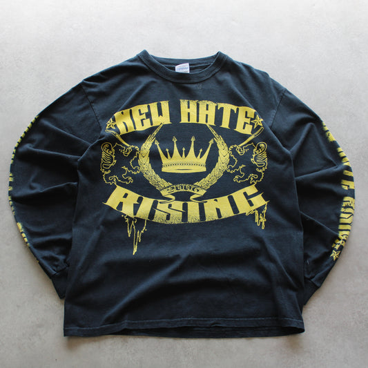New Hate Rising Printed Long Sleeve T-Shirt (Man-M)