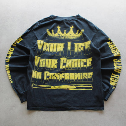 New Hate Rising Printed Long Sleeve T-Shirt (Man-M)