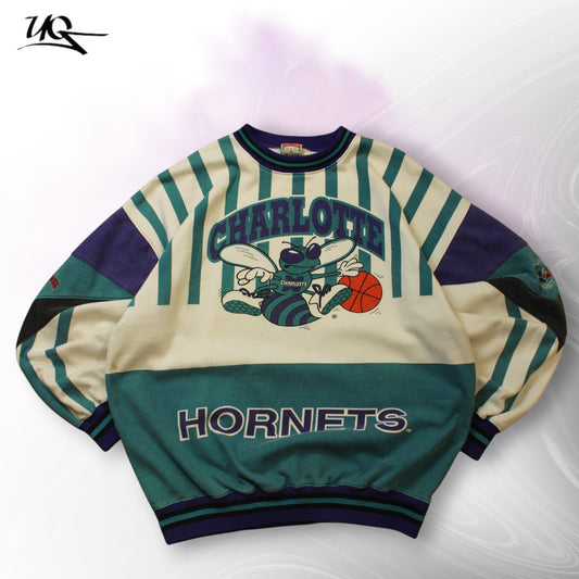 Muskatnuss Vintage Charlotte Hornets Pullover (Größe XL) 