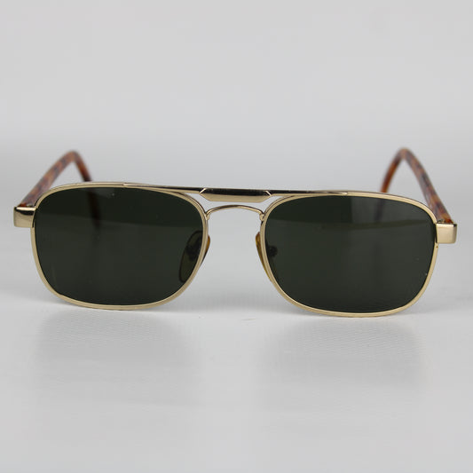 Byblos Aviator-Style Sunglasses – Gold Frame & Tortoiseshell Arms