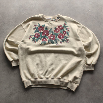 Priority Floral Printed Crewneck Sweater (Woman-L)
