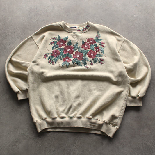 Priority Floral Printed Crewneck Sweater (Woman-L)