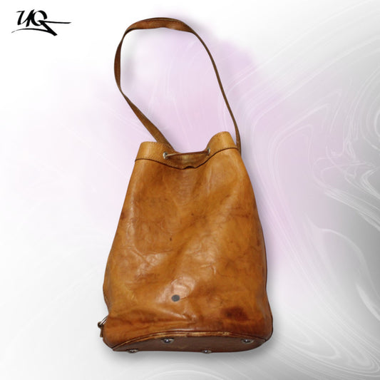 Schultertasche aus Sattelleder 