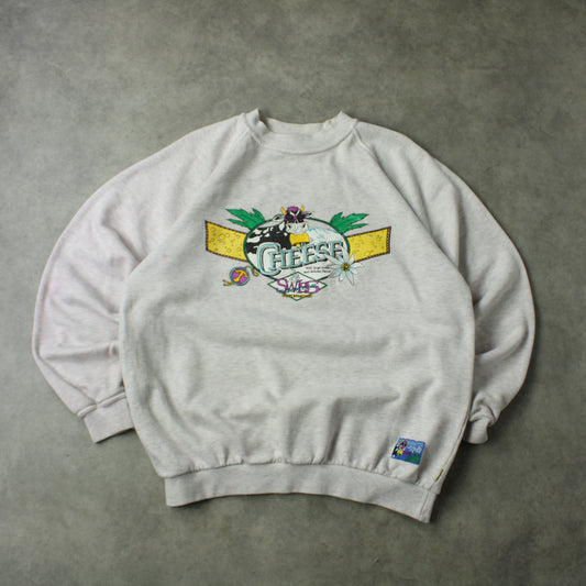 Switcher Embroidered Crewneck Sweatshirt – Light Grey (Man-L)