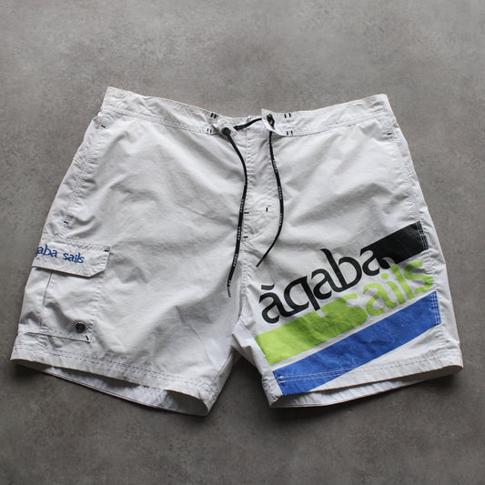 Ágaba 1980's Embrioed Swimming Shorts (Man-XL)