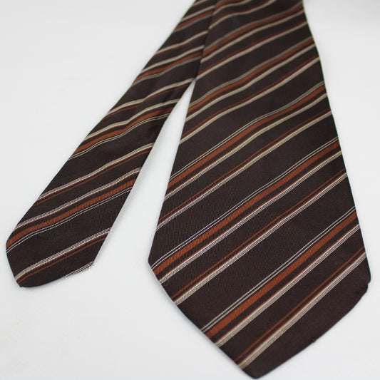 Guard Piter Brown Striped Tie – Made in Italy
