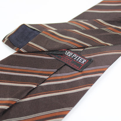 Guard Piter Brown Striped Tie – Made in Italy