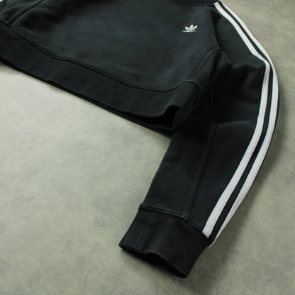 Adidas Cropped Trefoil Crewneck – Black (Woman–L)