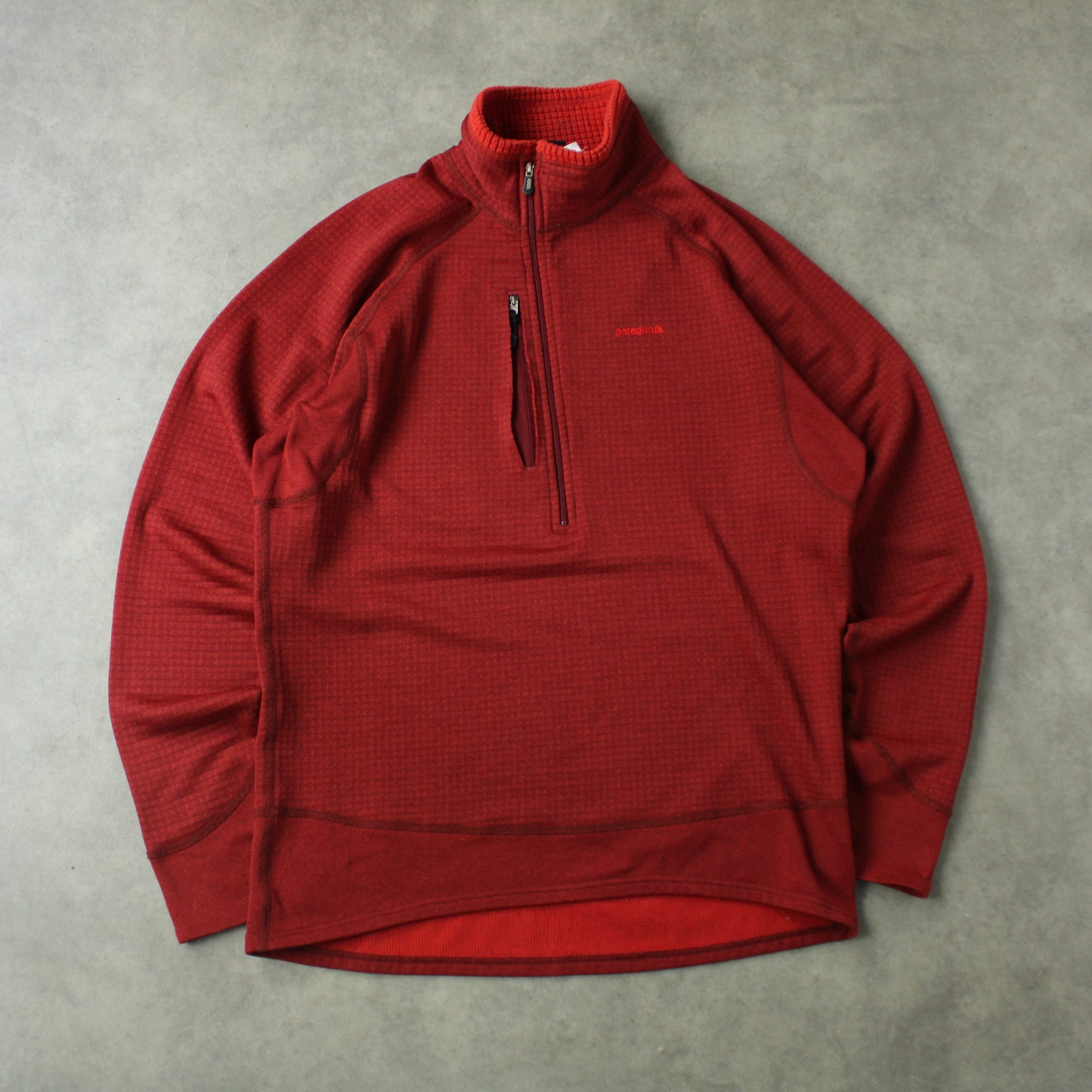 Patagonia Lightweight Quarter Zip Fleece – Red (Man-M)