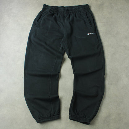 Champion Classic Logo Sweatpants – Black (Man-XL)