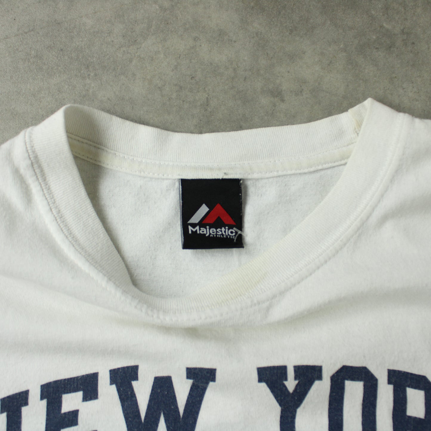 Majestic New York Yankees Printed T-Shirt – White (Man-XL)