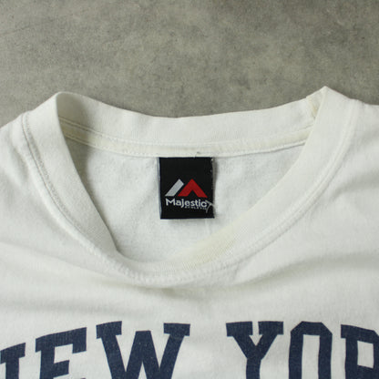 Majestic New York Yankees Printed T-Shirt – White (Man-XL)