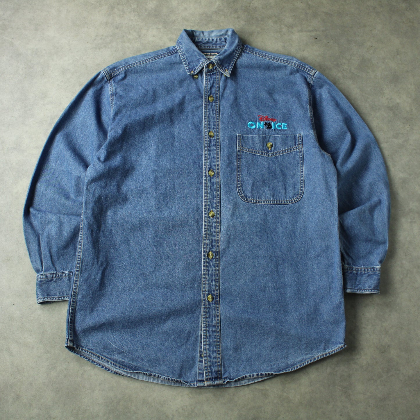 Lee x Disney “On Ice” Denim Shirt – Blue (Man-M)