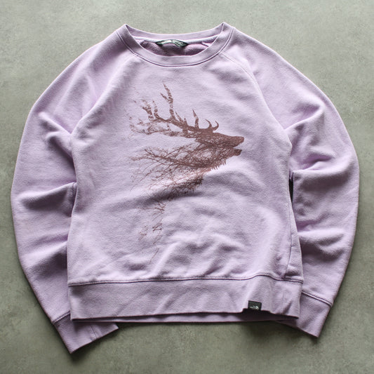 The North Face Lavender Graphic Crewneck Sweater (Woman-S)