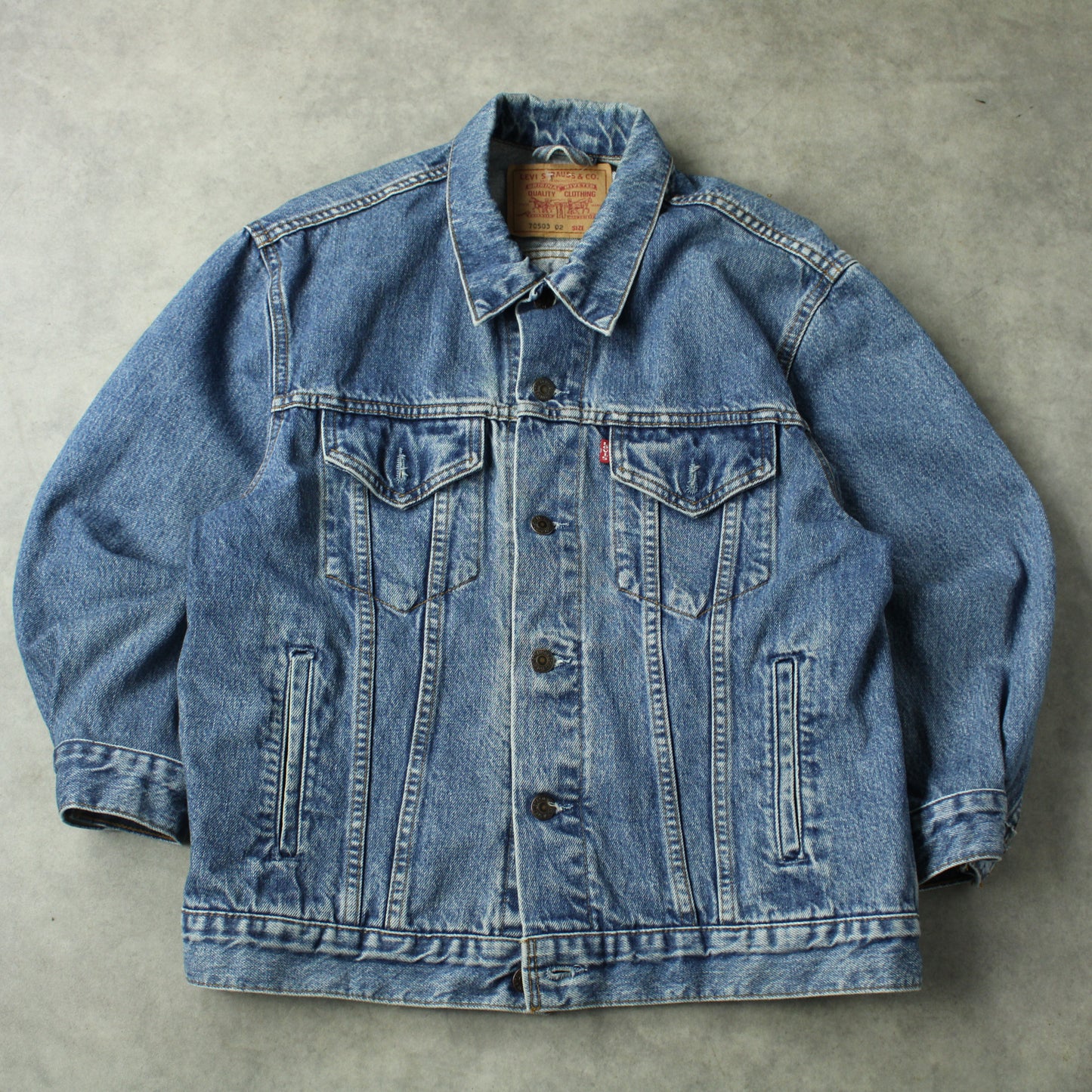 Levi’s 705 Denim Trucker Jacket – Mid Blue (Man-M)