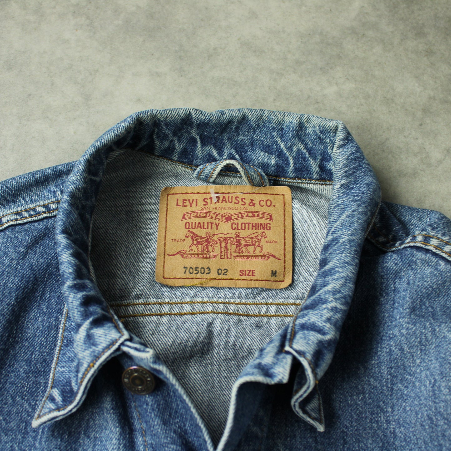 Levi’s 705 Denim Trucker Jacket – Mid Blue (Man-M)