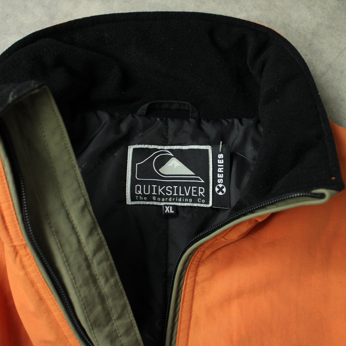 Quiksilver Colorblock Jacket - Orange/Olive (Man-XL)