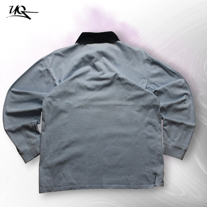 Rothosen Langarm-Poloshirt (Herren-XL) 