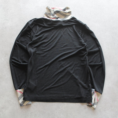 Burberry Embrioed Long Sleeve Turtle Neck Top (Woman-M)