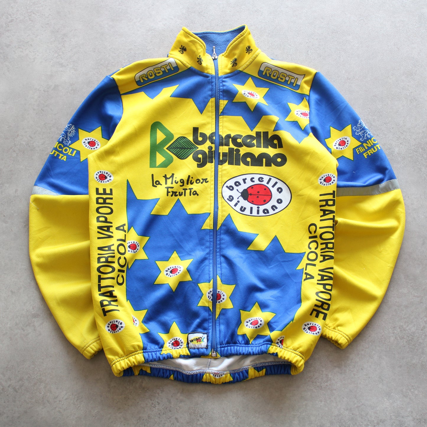 Barcella Giuliano Yellow-Blue Cycling Jacket (Man-S)