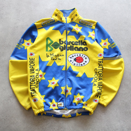 Barcella Giuliano Yellow-Blue Cycling Jacket (Man-S)
