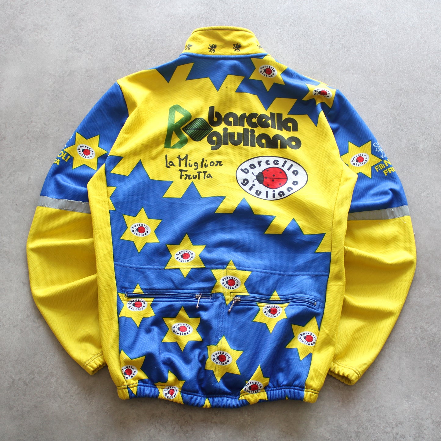 Barcella Giuliano Yellow-Blue Cycling Jacket (Man-S)