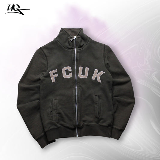 Fcuk Jeans Pullover mit durchgehendem Reißverschluss (Damen, S) 