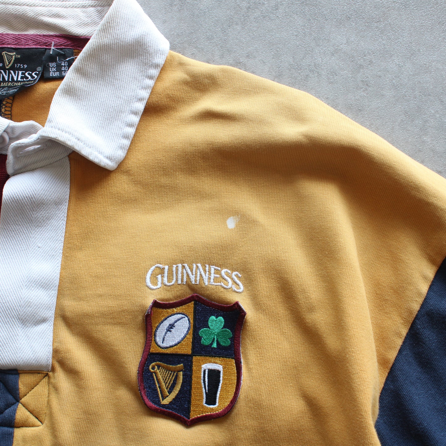 Guinness Long Sleeve Polo Shirt (Man-L)