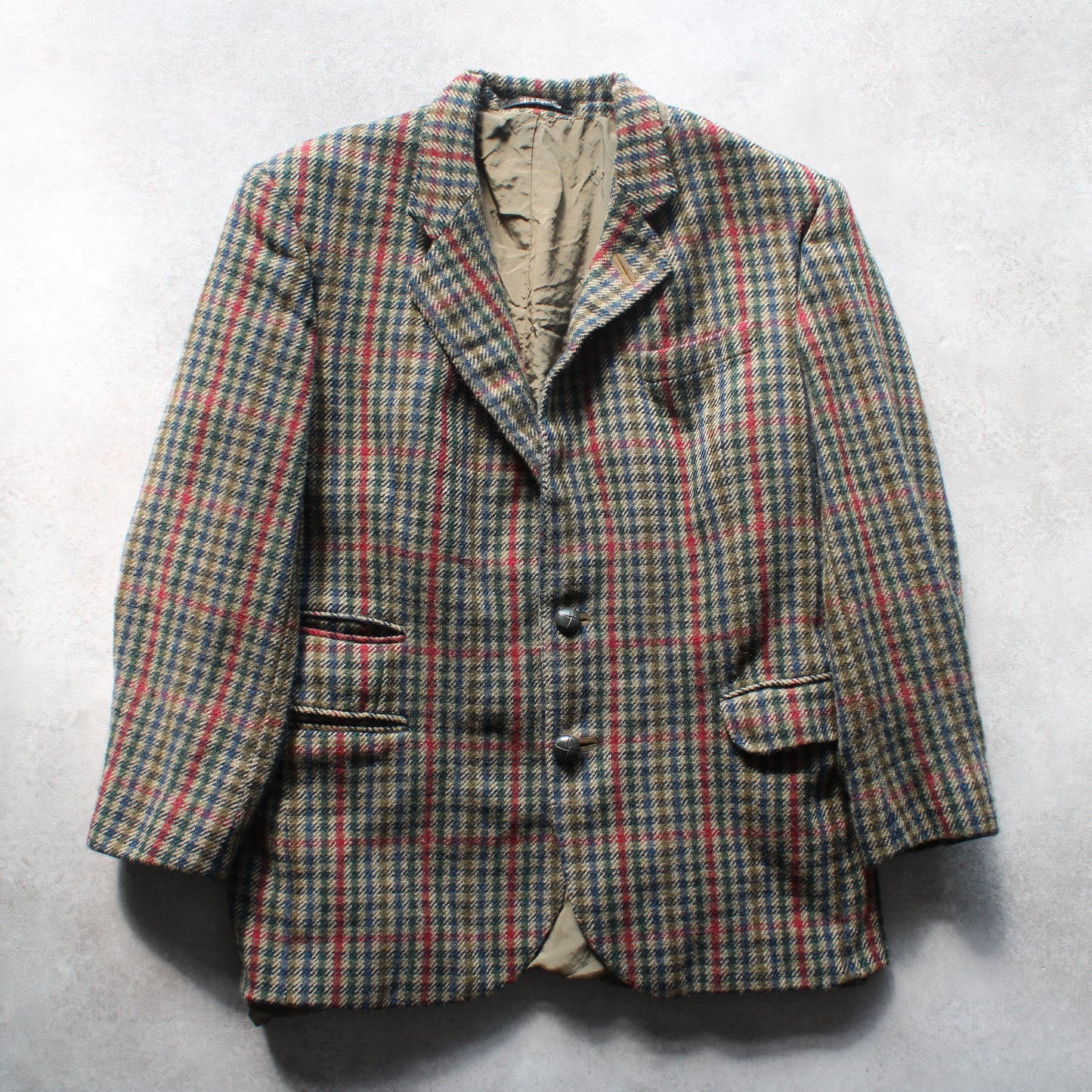 Vintage DAKS Checked Wool Blazer (Man-L)