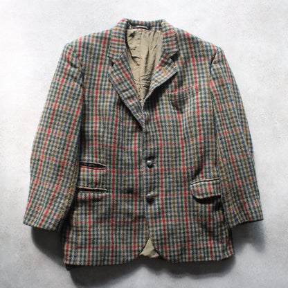 Vintage DAKS Checked Wool Blazer (Man-L)